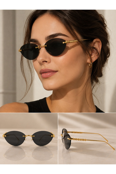 DIA Accessories Kadın Güneş Gözlüğü – Çerçevesiz Gold Detaylı Tasarım
