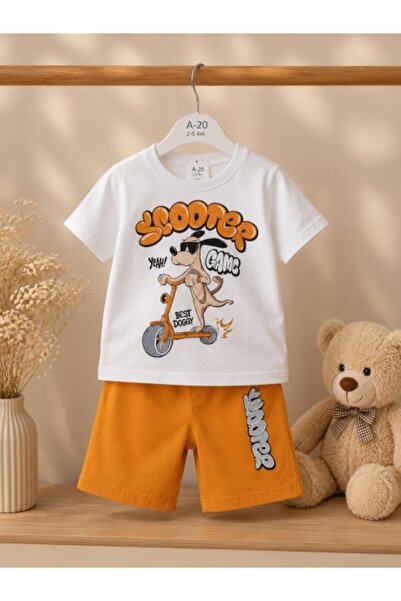 Superbaby Σετ δύο τεμαχίων, μπλουζάκι και σορτς για παιδιά, Memoza, Μοντέλο A...