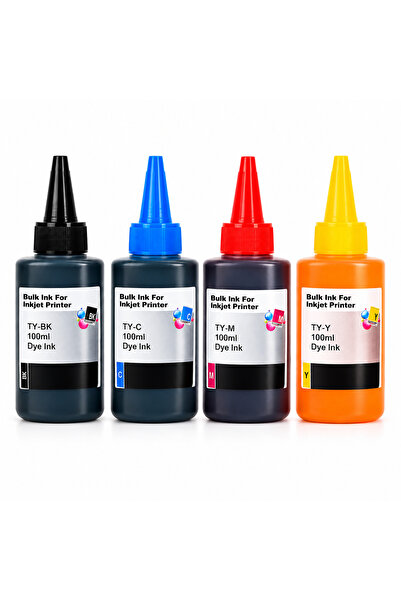 inkjet HP 4 Renk Muadil Mürekkep Seti - Yüksek Kalite Yazıcı Dolum Mürekkebi ...
