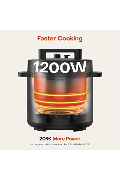 Nutricook Multi-functional Electric Pressure Cooker, 6 Liters, 12 Functions, ...