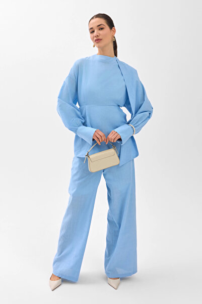 Lady Pixie Shawl-Detail Linen Suit