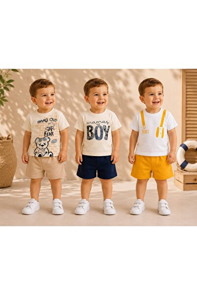 Organic Product DimpleBaby 3’lü Yazlık Bebek Takım Seti | 6-24 Ay