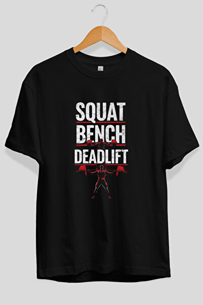 Ankhises Čučanj, bench press, mrtvo dizanje 3 prevelika crna majica sa unapre...