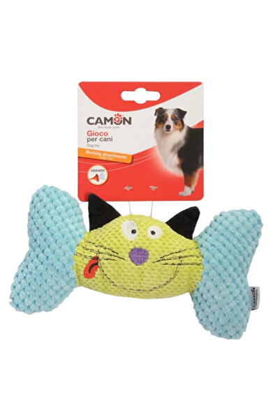 Camon Squeaky and Cute Plush Dog Toy in the Shape of Two Bones 20 cm