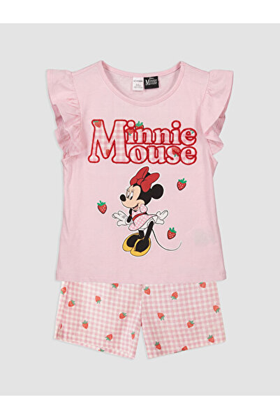 LC Waikiki Quality Pieces from Çelebi Store Cute Mouse Printed Girls' Shorts Set