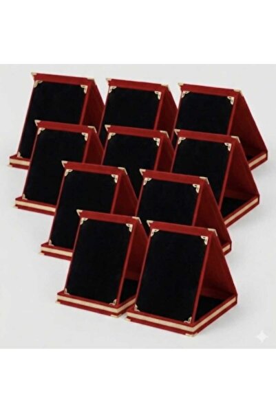 Weera plaket 10'lu kırmızı kadife metalsiz boş plaket