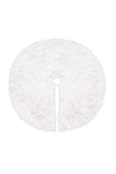 Springos Covor rotund imitatie blana, pentru bradul de Craciun, diametru 120 ...