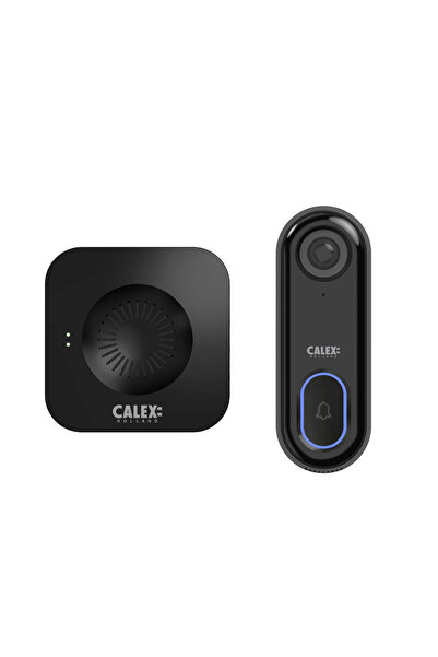 Calex Sonerie video inteligentă wireless 1080P cu clopoțel, Negru