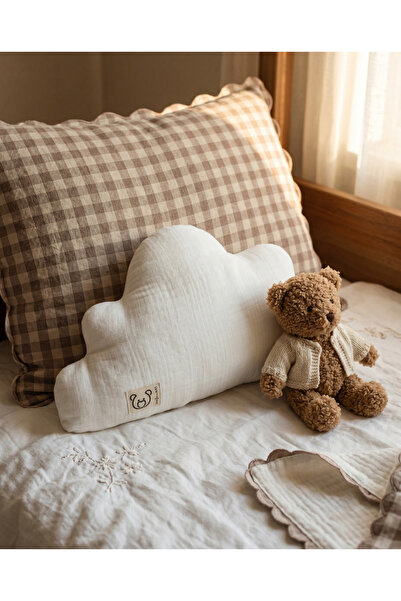 MOTALİ %100 Pamuk 4 Katlı Müslin Bebek Bulut Yastık