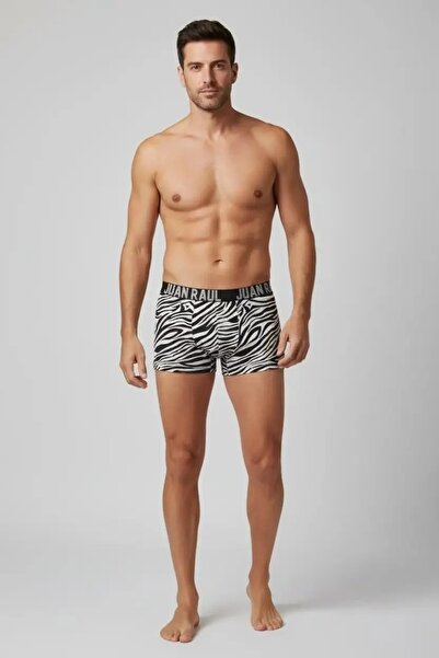 Juan Raul Zebra Print Ανδρικό Βαμβακερό Μπόξερ