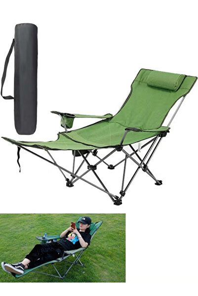 TAPIT Camping Chair with Foot Rest Headrest & Cup Holders & Storage Bag Porta...