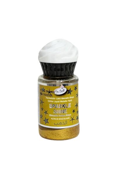 Dr. Gusto Sparkle Sıvı Metalik Boya Altın (Gold) Yenilebilir Pasta ve Tatlı D...