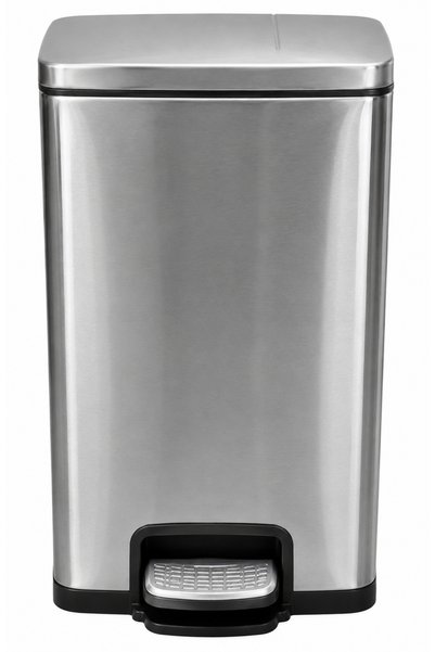 ZAHRA Retro Rectangle Steel Pedal Bin – 30 Litre Heavy-Duty Dustbin with Soft...