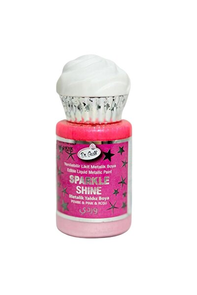 Dr. Gusto Sparkle Sıvı Metalik Boya Pembe Yenilebilir Pasta ve Tatlı Dekor Bo...