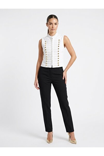 Alaçatı Boutique Gold Düğme Detaylı Kadın Yelek – Şık ve Modern Kolsuz Blazer...