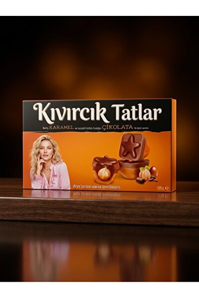 Kişiye Özel İsimli ve Fotoğraflı Çikolata 125g - Karamelli Fındık Kremalı Sütlü