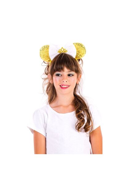 Fun Fashion Στεφάνι Κεφαλής Ποντικιού Καρναβαλιού με Κορώνα