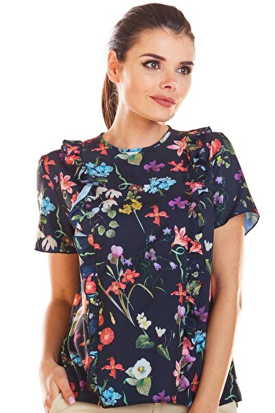Infinite You Bluza Dama, InfiniteYou, Poliester, Bleumarin, Model Flori, L