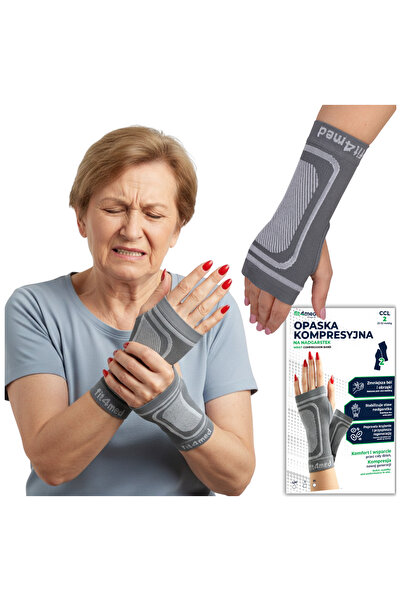 Mardil FIT4MED Bandă de compresie elastică pentru încheietura mâinii S/M Gri,...