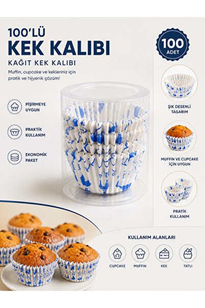 OWLORA 100’lü Kağıt Kek Kalıbı