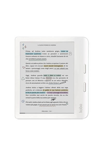 kobo Ebook Libra Color 7 EInk Kaleido3 32GB Alb