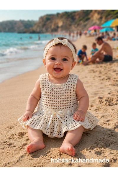 hobilanka Baby Summer Cotton Dress Hobi̇lankahandmade