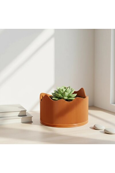 OEM Ghiveci Decorativ Modern Cu Margine Ondulata Suport Plante Interior
