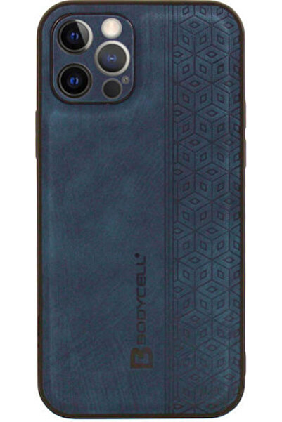 Other Δερμάτινη Πίσω Θήκη με Σχέδιο Bodycell Μπλε (iPhone 12 / 12 Pro) Κωδικό...