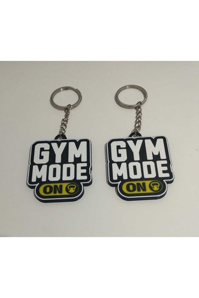 3D Layshop Set of 2 Gym Mode on Motivational Keychains - Fitness Athlete Kanka and Double Sports Bag Ornament