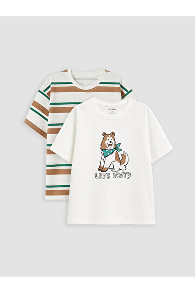 LC Waikiki Printed Boys' T-Shirt 2-Pack for Style Enthusiasts from Uzg Store