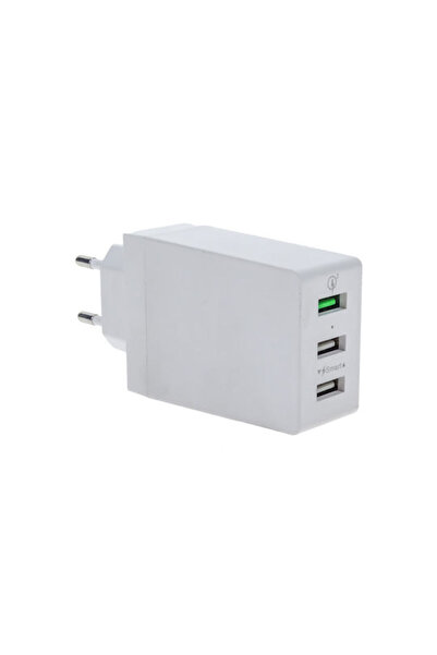 OEM Ασύρματος Φορτιστής με 3 Θύρες Εξόδου USB-A, Γρήγορη Φόρτιση 30W 3.0, Λευ...
