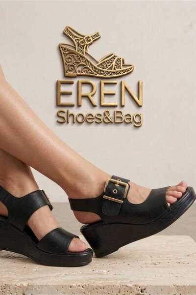 Mammamia EREN SHOES&BAG Γνήσιο δέρμα με λεπτομέρεια αγκράφας, σόλα με επένδυσ...