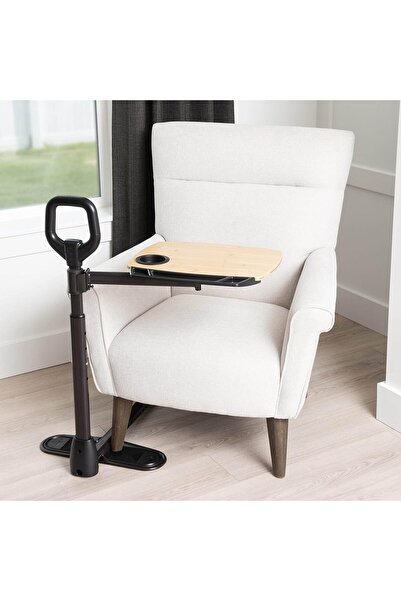 Able Life Comfortably Independent طاولة دوارة قابلة للتعديل من الخيزران للابت...