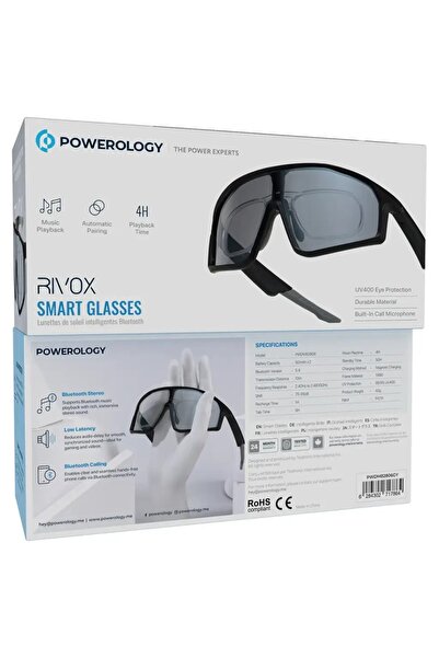 Powerology Rivox Smart Glasses Gray
