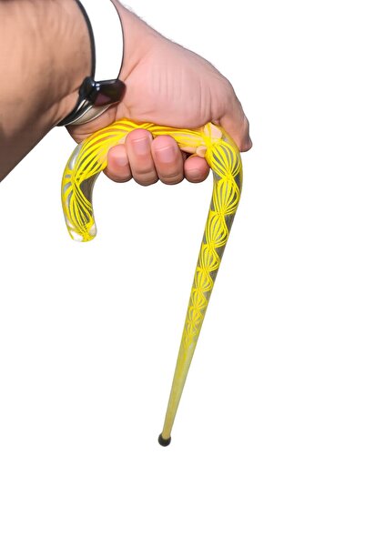 Generic Clear Plastic Crutch Stick Reinforced