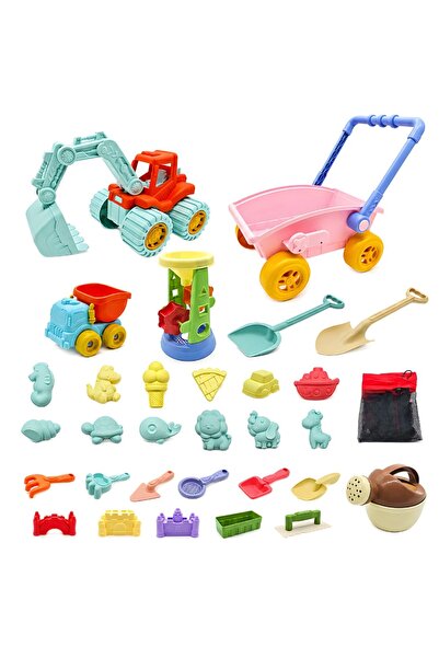 KidProtect OceanPlay Плажни и пясъчни играчки, Комплект за оформяне, 30 аксес...