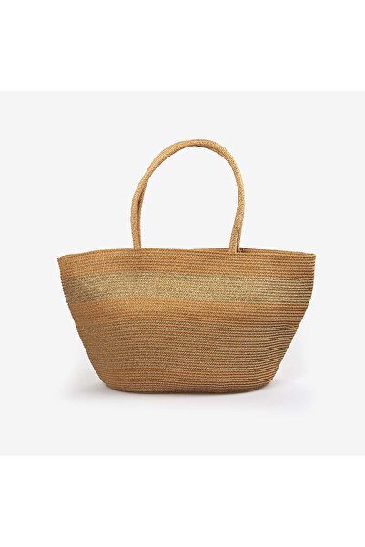 KEMAL TANCA Women's Camel Straw Shoulder Bag Nwc-1052