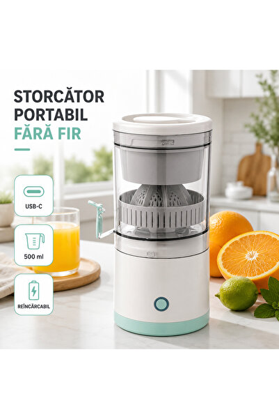 iTin Storcator electric de citrice portabil, alimentare USB, 45W, usor de fol...