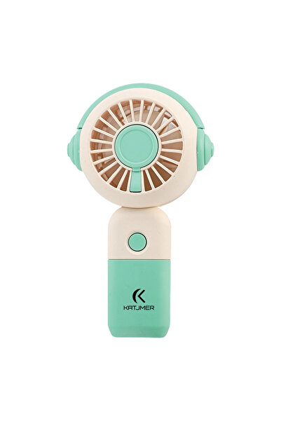 KATJMER KTFN-09 Şarjlı El Fanı Taşınabilir Mini Serinletici Fan Masaüstü Kull...