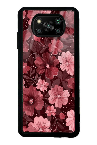 Spoyi حافظة هاتف Xiaomi Poco X3 Velvet بتصميم لامع باللون العنابي