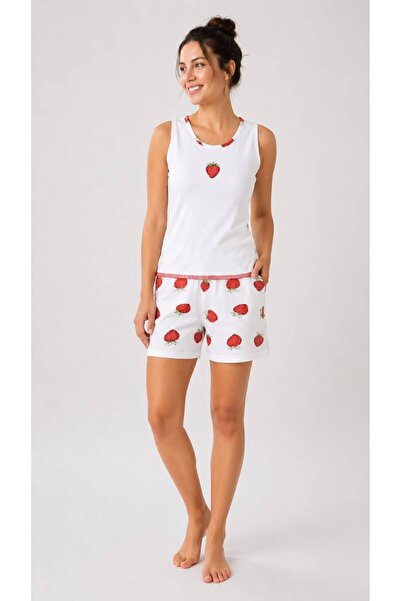 GAMDELLE MODA Women's Summer Comfortable Cut-Off Shorts Pajama Set