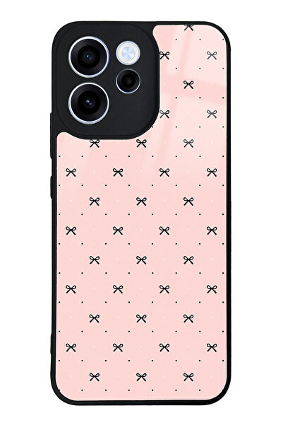Spoyi Oppo Reno 15F Cream Coquette Pattern Tasarımlı Glossy Telefon Kılıfı