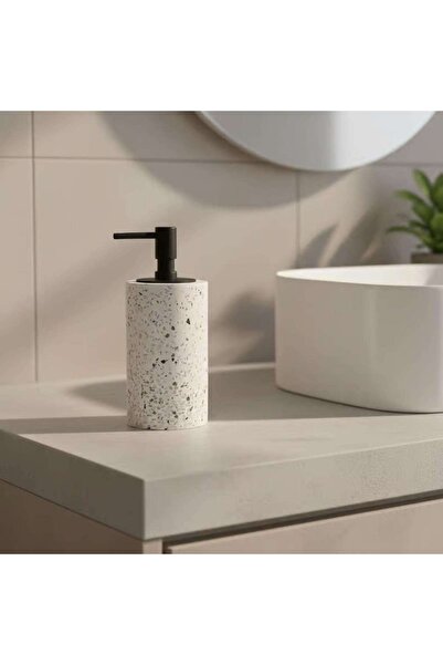 PAN HOME موزع صابون تيرازو 13.6×7.5×18.5 سم - أبيض