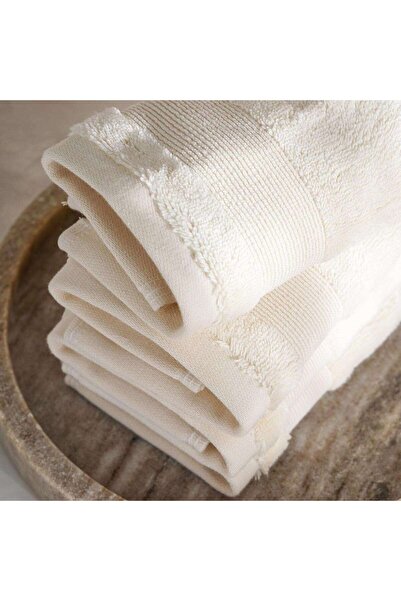 PAN HOME Ultra Luxe 780 Gsm Turkish Cotton 4pk Fingertip Towel 30x30 Cm - Cream