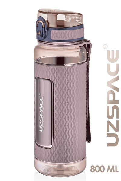 Uzspace 800 ML BÜYÜK BOY Tritan Su Matarası Silikon Korumalı Kaydırmaz Gövde ...