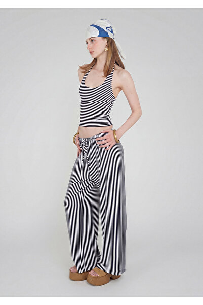 Tiny Çizgili Düşük Bel Pantolon
