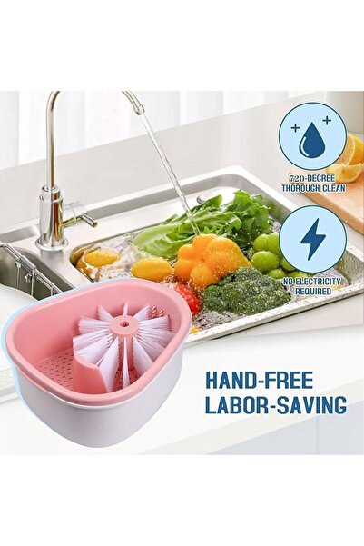 Yallabena Manual Fruit and Vegetable Washing Basket – Rotating Food Washer an...