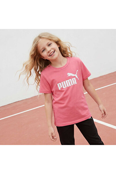 Puma تي شيرت برقبة دائرية وأكمام قصيرة مع طباعة شعار