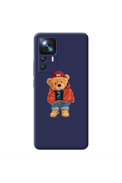 Other Xiaomi Mi 12T Bear in a hat Dark blue Colored Silicone TPU Θήκη