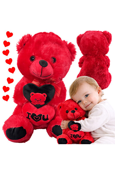 Ayawaska Ursulet de plus rosu cu inima I Love You, jucarie de plus romantica ...